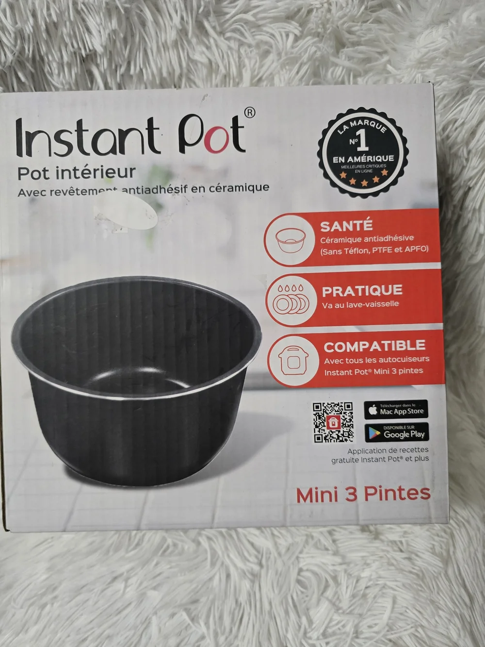 Instant Pot Mini 3-Quart Replacement Inner Pot - Black